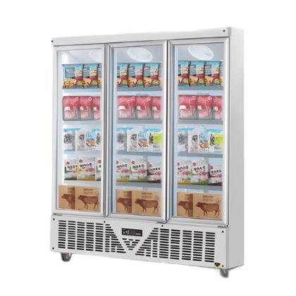 Three-Door Upright Display Freezer