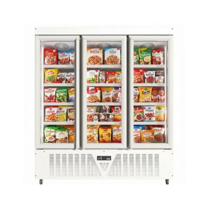 HLC-1518FD Three Door Glass Freezer