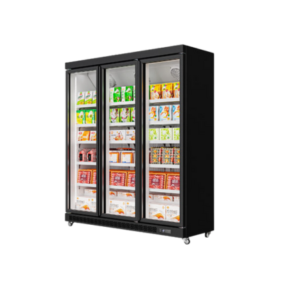 HE-1430T Three Door Glass Freezer
