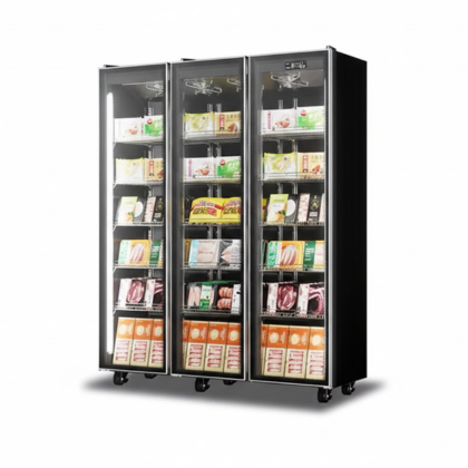 HXY-1200T Three Door Glass Freezer