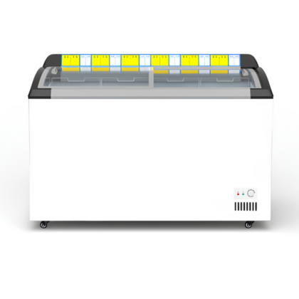 CL-220L Curved Glass Top Freezer