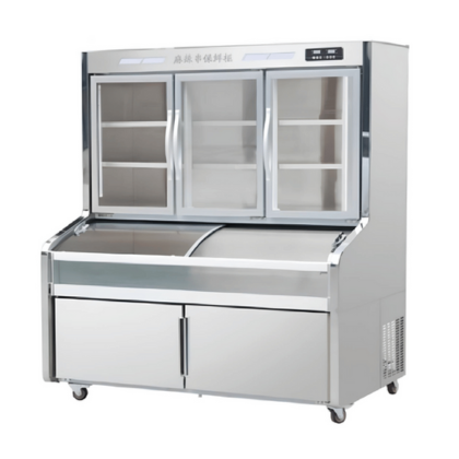 Stainless steel spicy skewers display cabinet