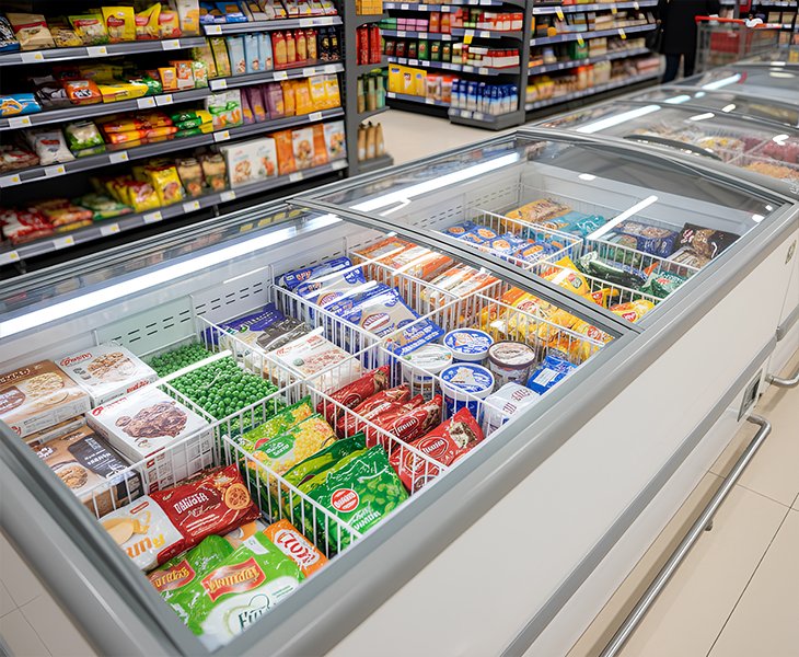 Automatic Defrosting Island Freezer