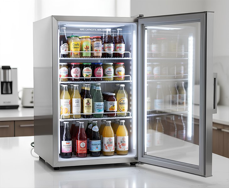 Compact Design Display Refrigerator Countertop