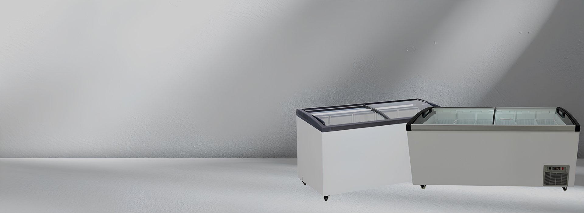 Curved Glass Top Freezer