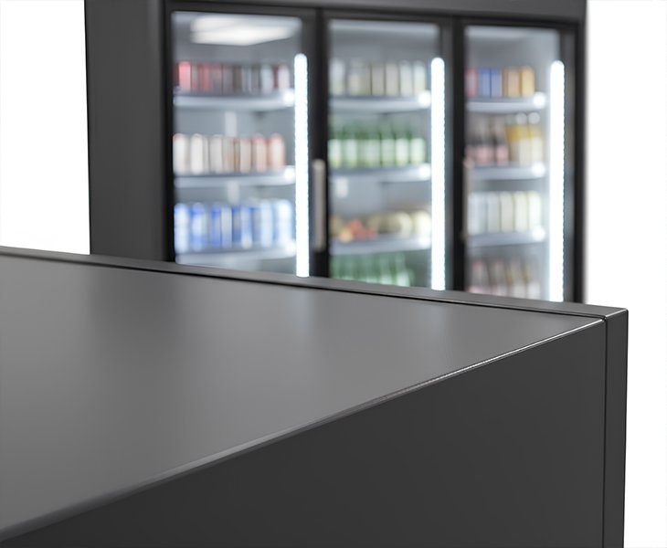 Durable Design Glass Door Refrigerator