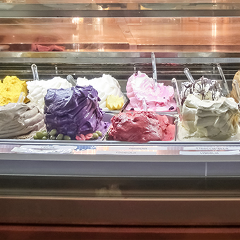 Ice Cream Display Freezer Countertop