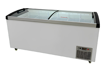 Two-Door Curved Glass Top Freezer