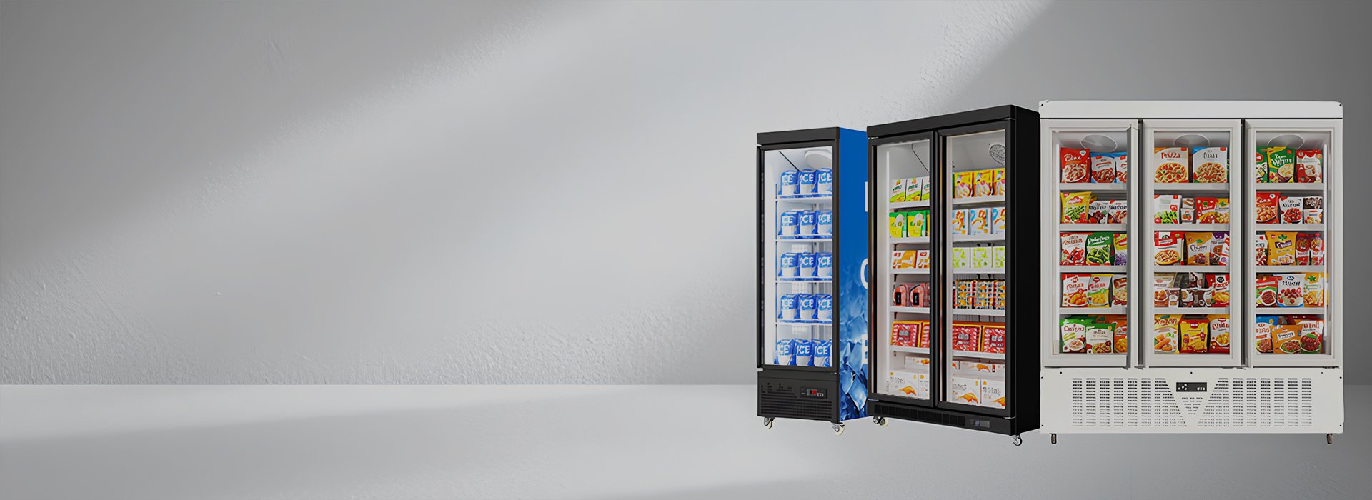 Upright Glass Door Freezer