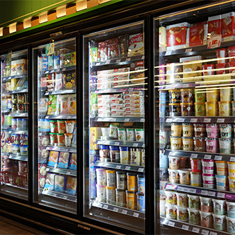 Upright Ice Cream Display Freezer