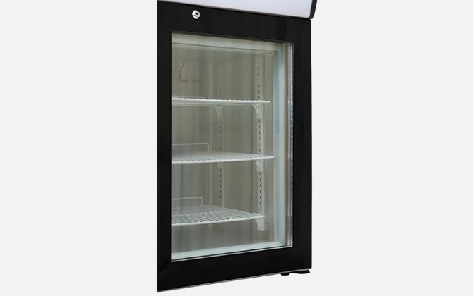 display freezer countertop tempered glass
