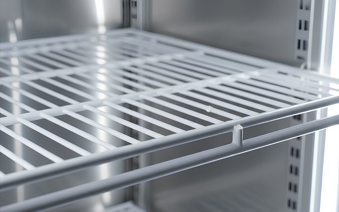 display refrigerator countertop shelves