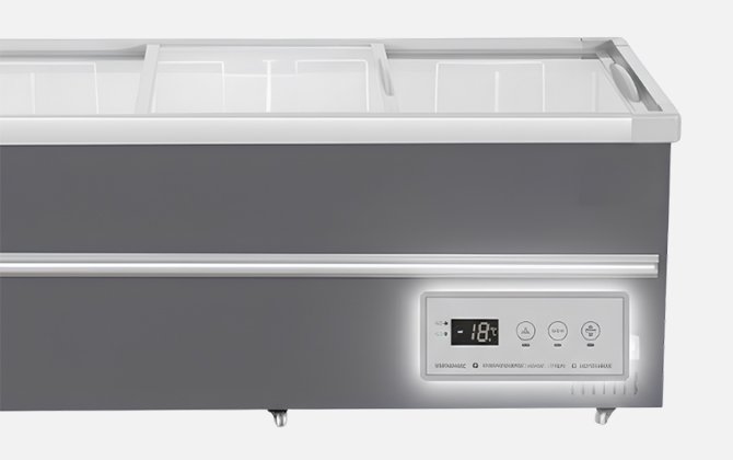 flat glass top freezer digital temperature control