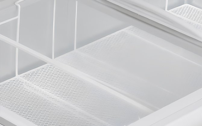 flat glass top freezer wire basket