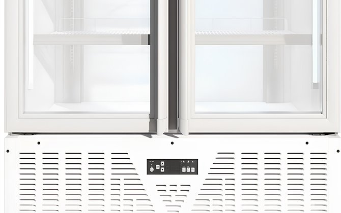 glass door freezer digital temperature control