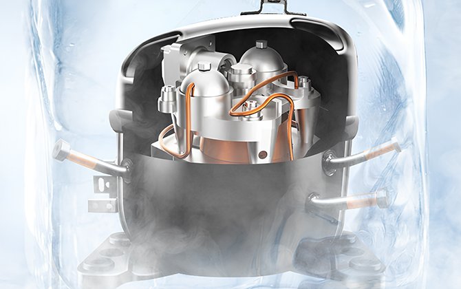 glass door freezer imported compressor