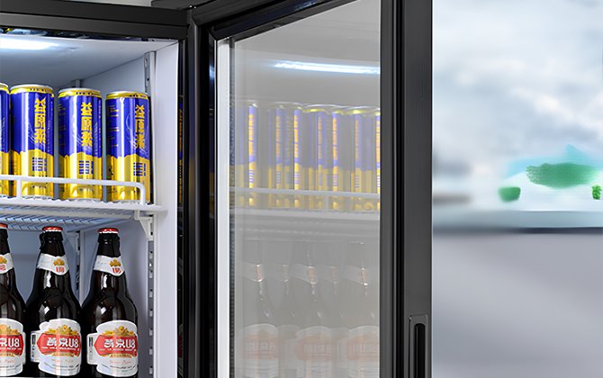 glass door refrigerator for home tempered glass door