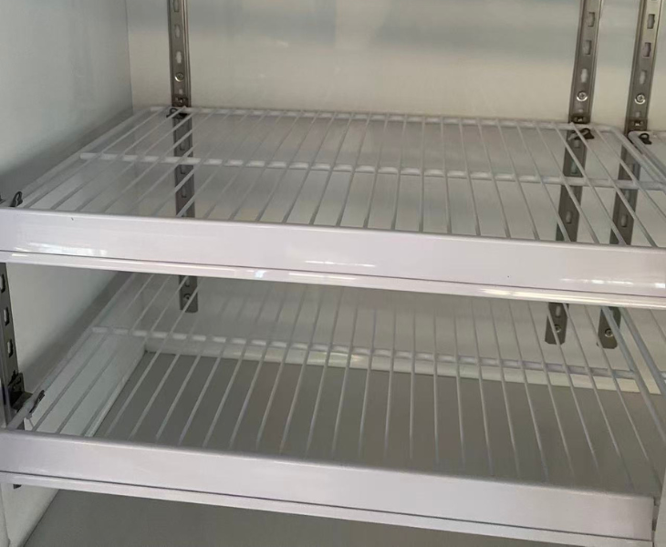 convenience store freezer shelves