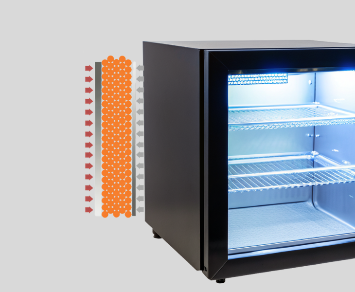 Heat Insulation Display Freezer Countertop