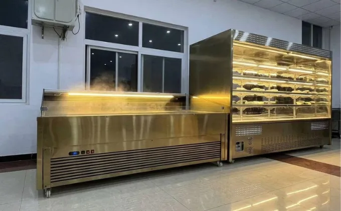 Commercial display refrigerator designed for retail and food display applications