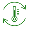 Insulated cabinet structure icon representing one-piece foamed construction for commercial freezer cabinets