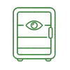 High visibility glass door icon for clear product viewing without opening