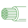 Copper tube refrigeration system icon for commercial chiller