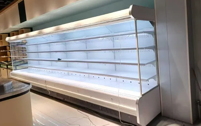 Custom size open air merchandiser for different retail spaces
